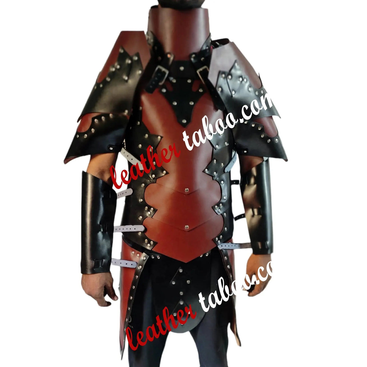 Men’s Black Leather Armor – LARP, Medieval Costume, Reenactment, Celtic Warrior Armor - leather taboo
