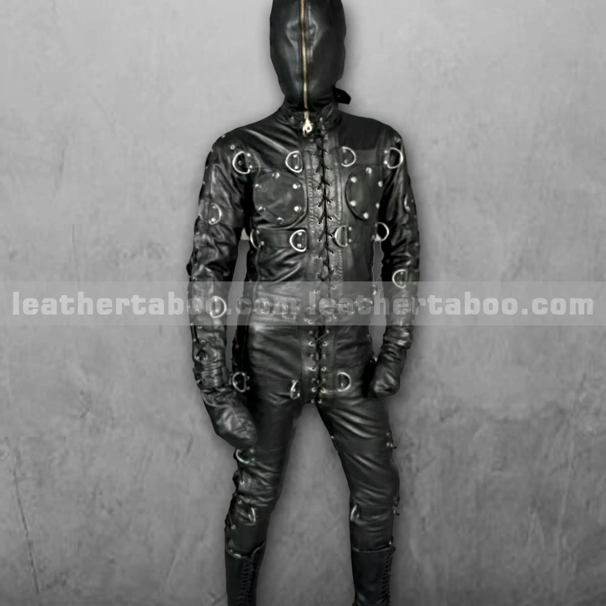 Full-Body-Leather-Catsuit-Bondage-Fetish-Suit-Gothic-BDSM-Outfit-Handmade-Alternative-Fashion-Cowhide-Leather-Costume leather taboo