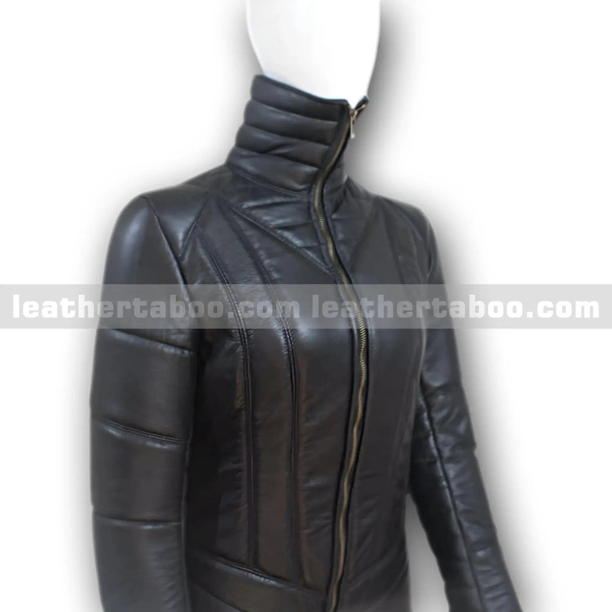 Unisex Black Sheepskin Leather Cat Suit with Front and Back Zippers – Full Body Slim Fit Jumpsuit for Fashion or Costume Wear - Leather taboo