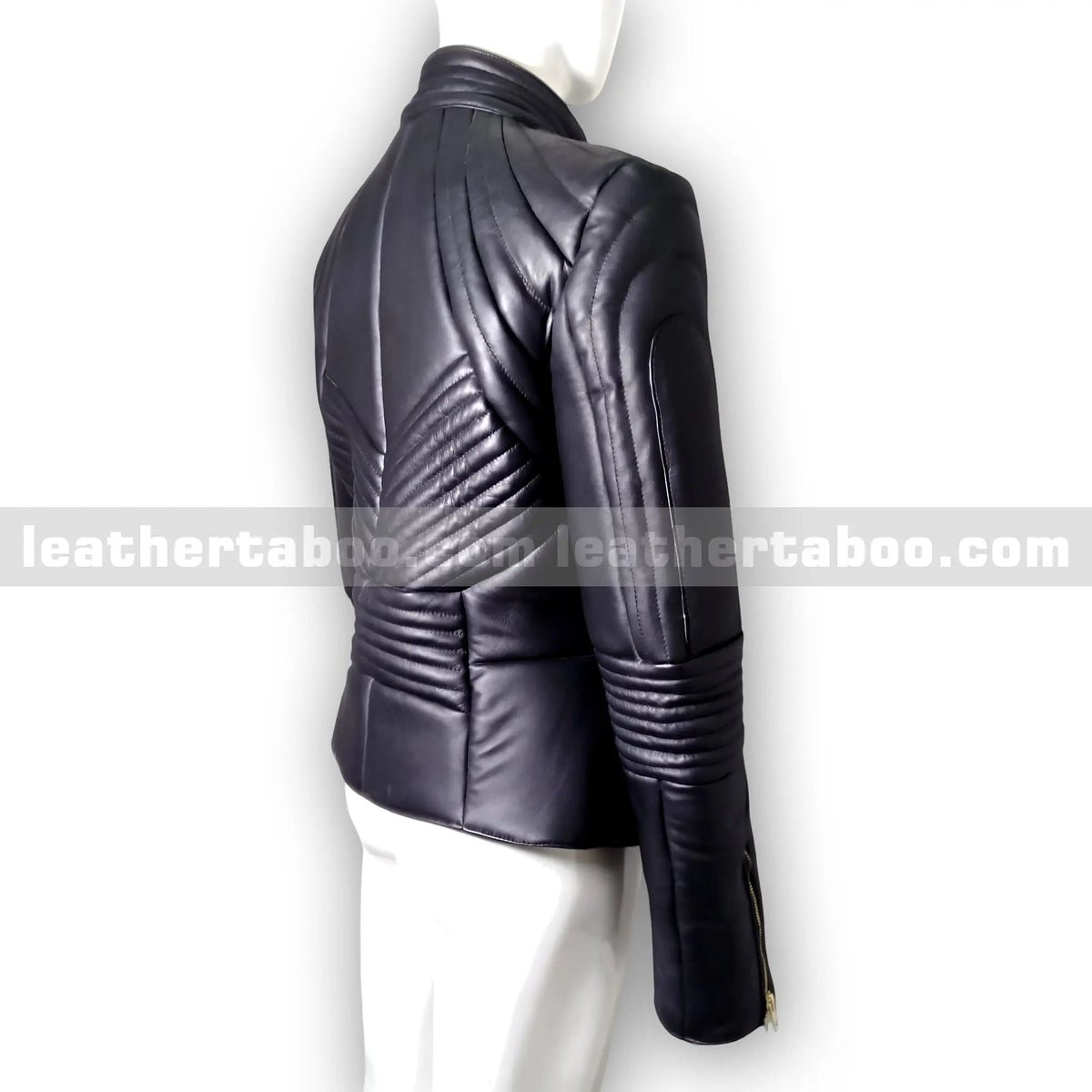 Women's Premium Sheepskin Leather Jacket, front view 4