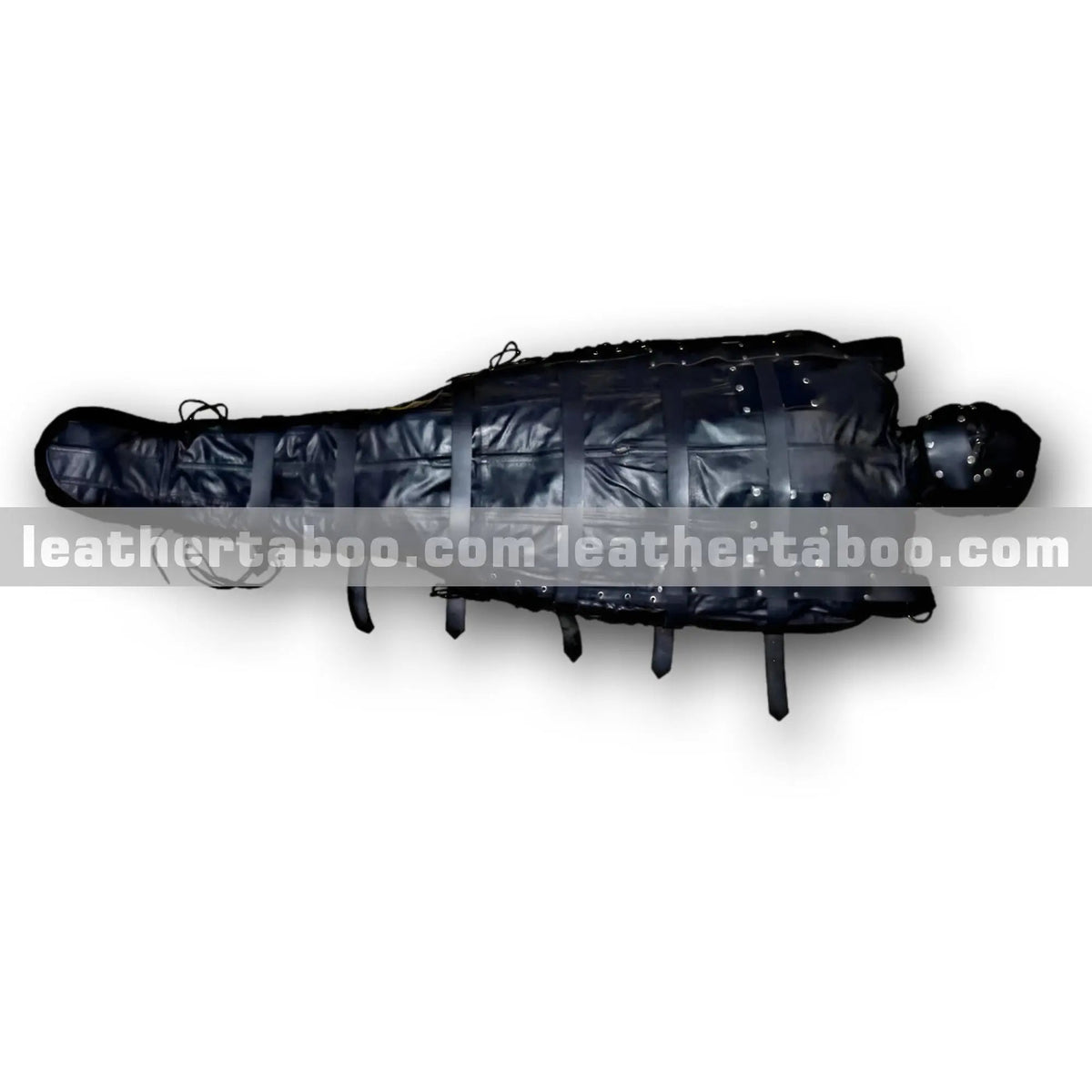 Custom Real Leather Body Bag – Hood, Harness, Straitjacket & Belt Set - Leather taboo