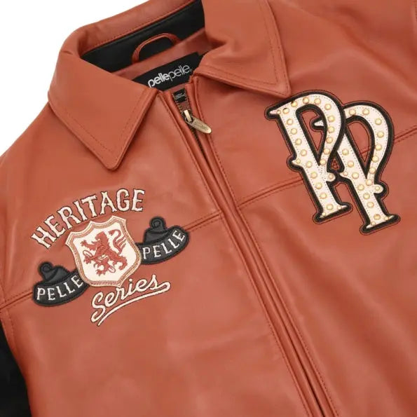 Heritage Brown Leather Jacket, back view