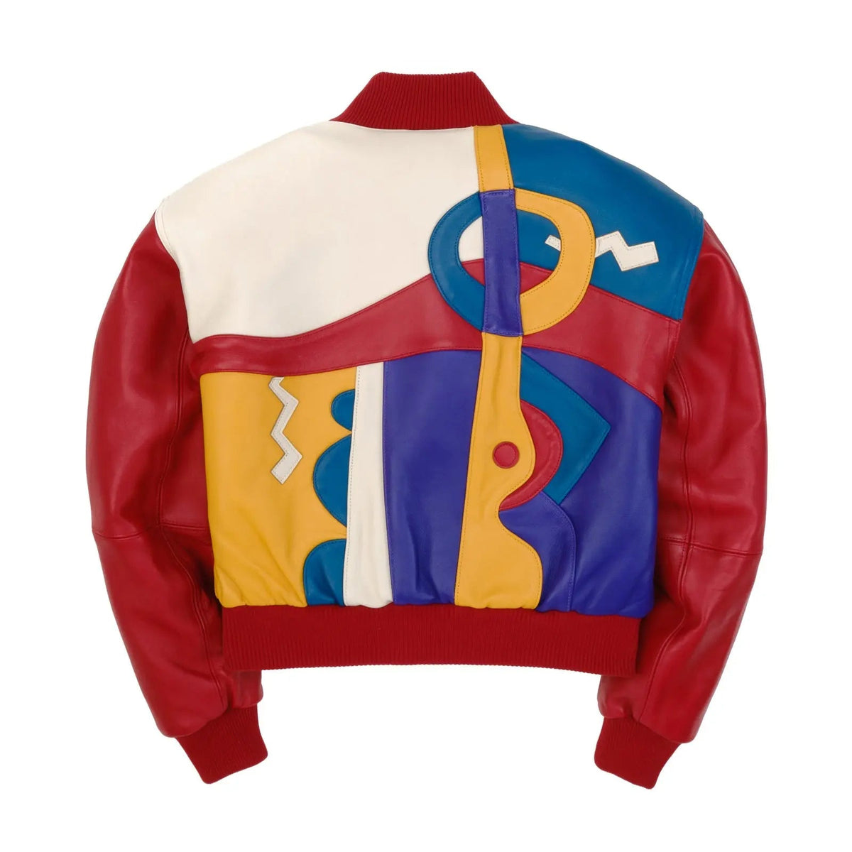 Women’s Multicolor Cowhide Leather Jacket, detail view 2