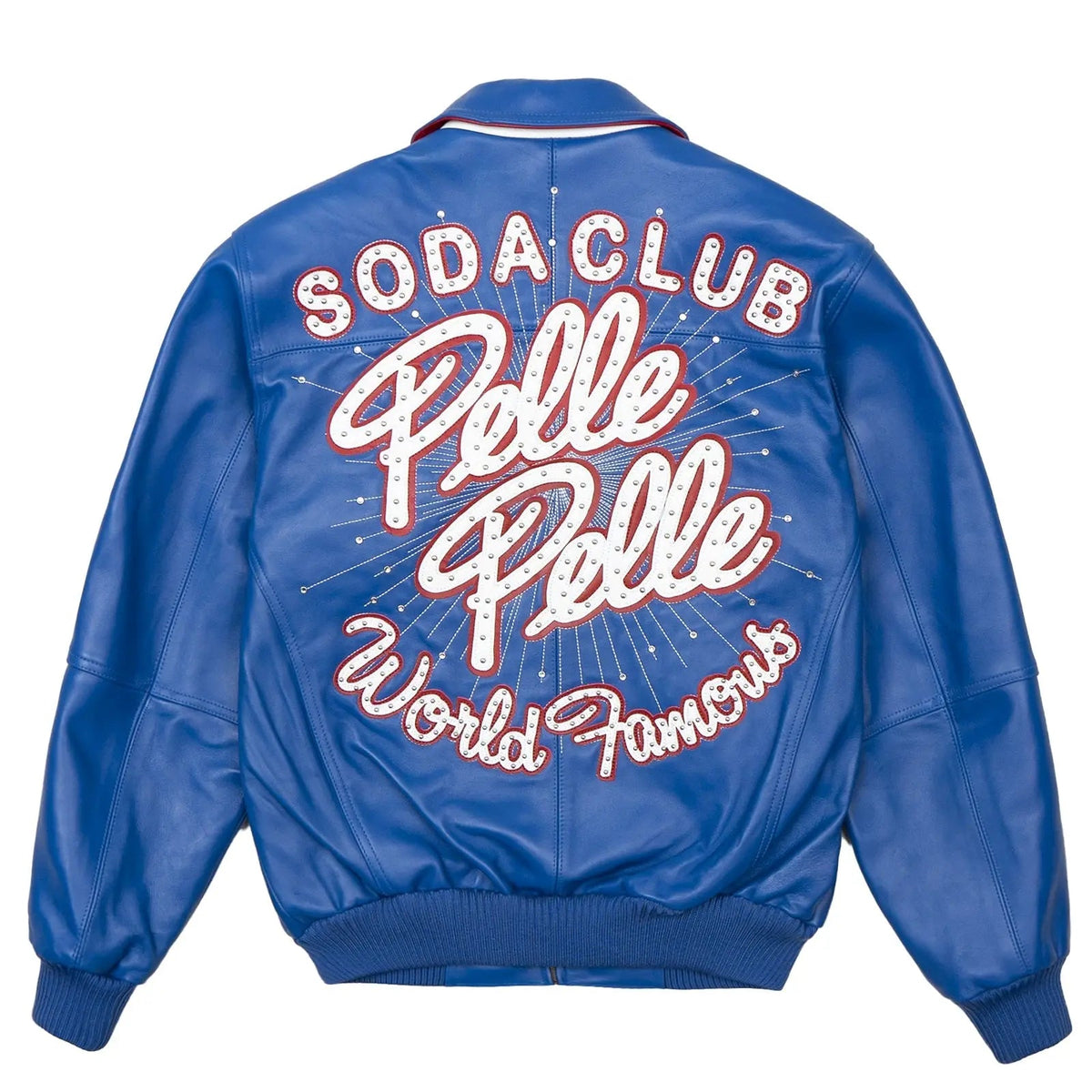 Men’s Pelle Pelle Blue Premium Cowhide Leather Jacket – Designer Outerwear - Leather taboo