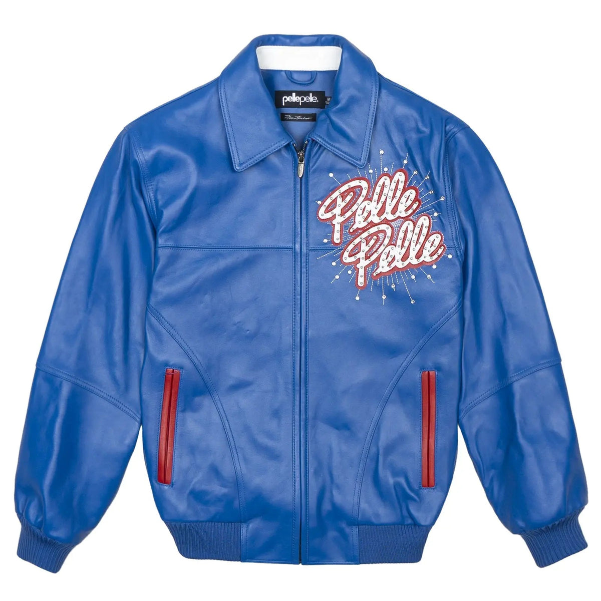 Men’s Pelle Pelle Blue Premium Cowhide Leather Jacket – Designer Outerwear - Leather taboo