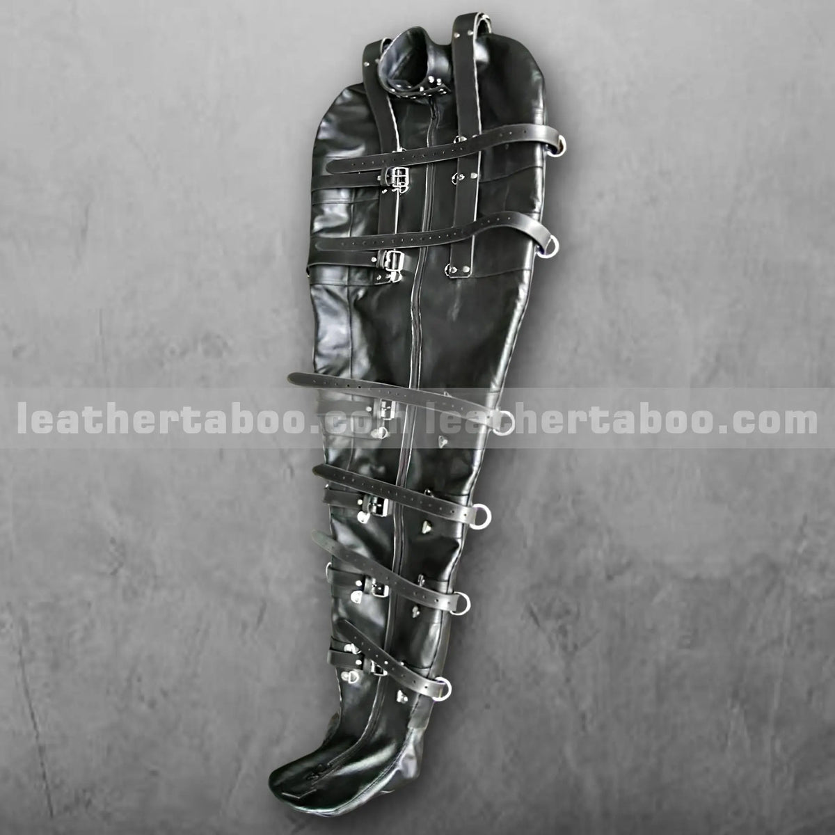 Premium Cowhide Leather Costume Prop with Buckle Strap Detail – Full-Length Theater Sack Accessory - Leather taboo