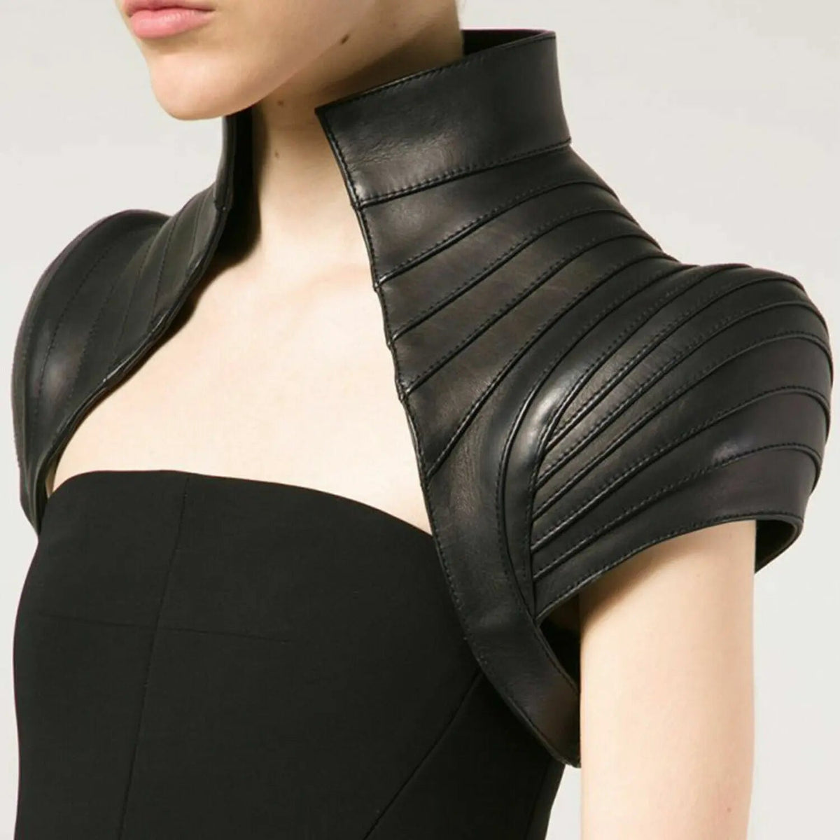 Women's Real Gothic Bolero - Steampunk Leather dress
