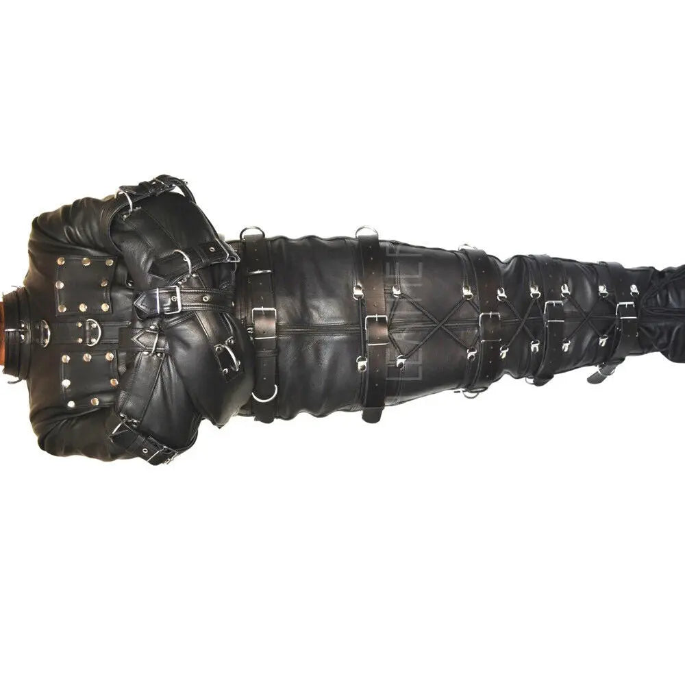 Cow leather Sleep Sack Bondage Body Bag Bdsm Mummy Seductive Restricted Bondage
