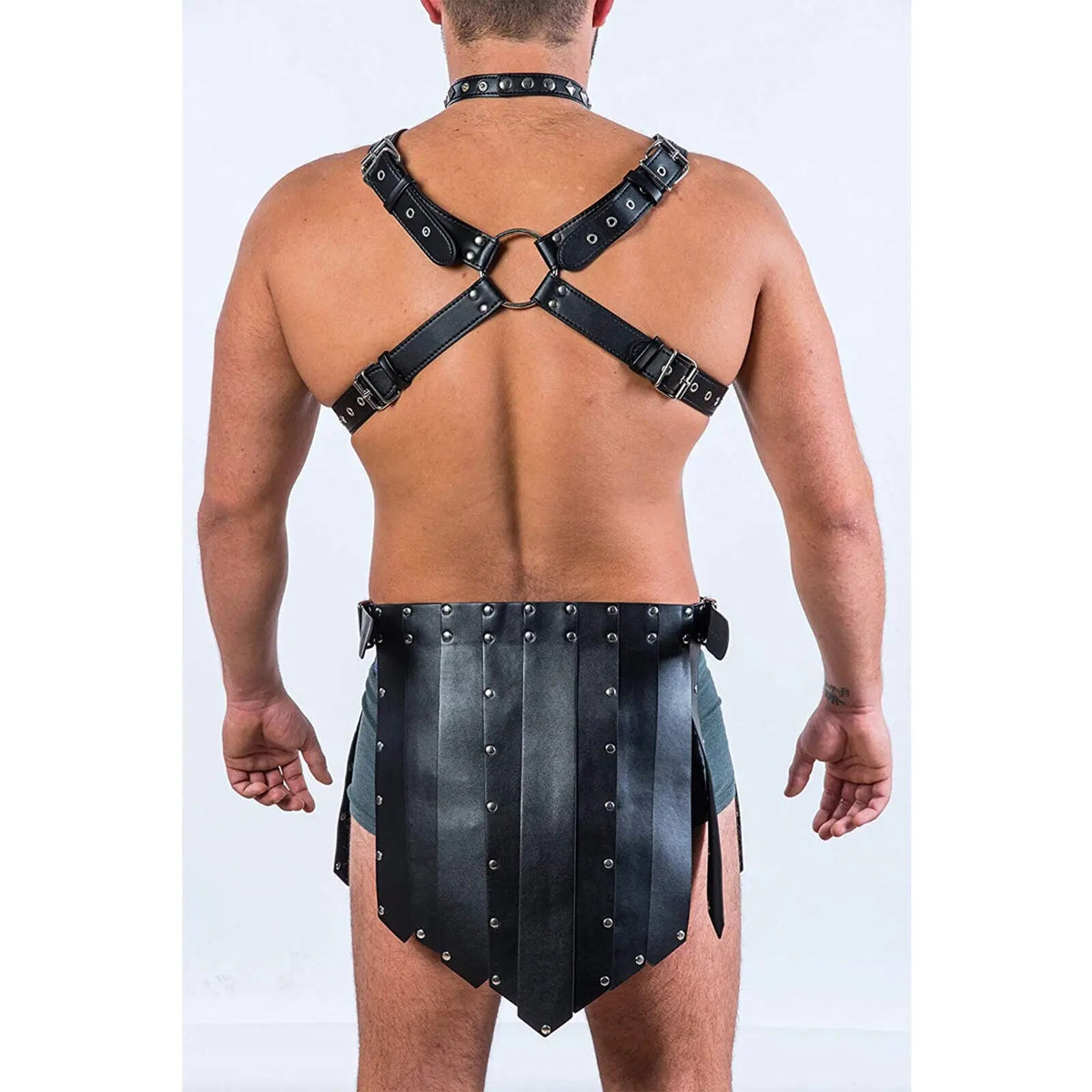 Men’s Roman Gladiator Costume Skirt Warrior Battle Kilt – Handmade Medieval Inspired Gladiator Fashion Wear