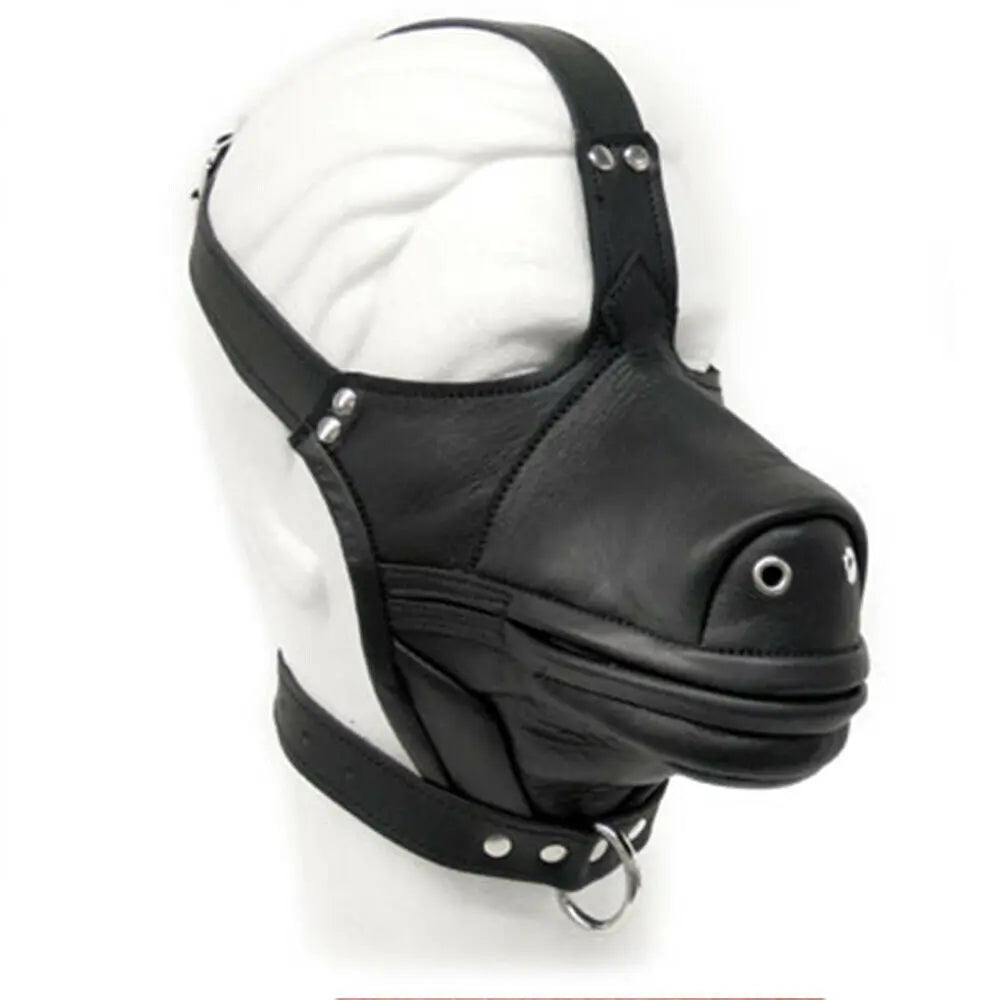 Handmade Leather Steampunk Fantasy Head Mask Dog-Inspired BDSM Mask – Premium Artisan Wearable Accessory