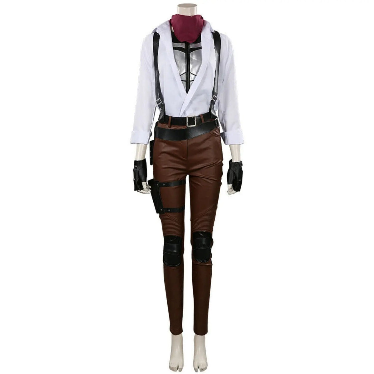 Women's Stylish Leather Trouser Pants - Red Leggings - Low Rise Pants - Slim fit Outfit