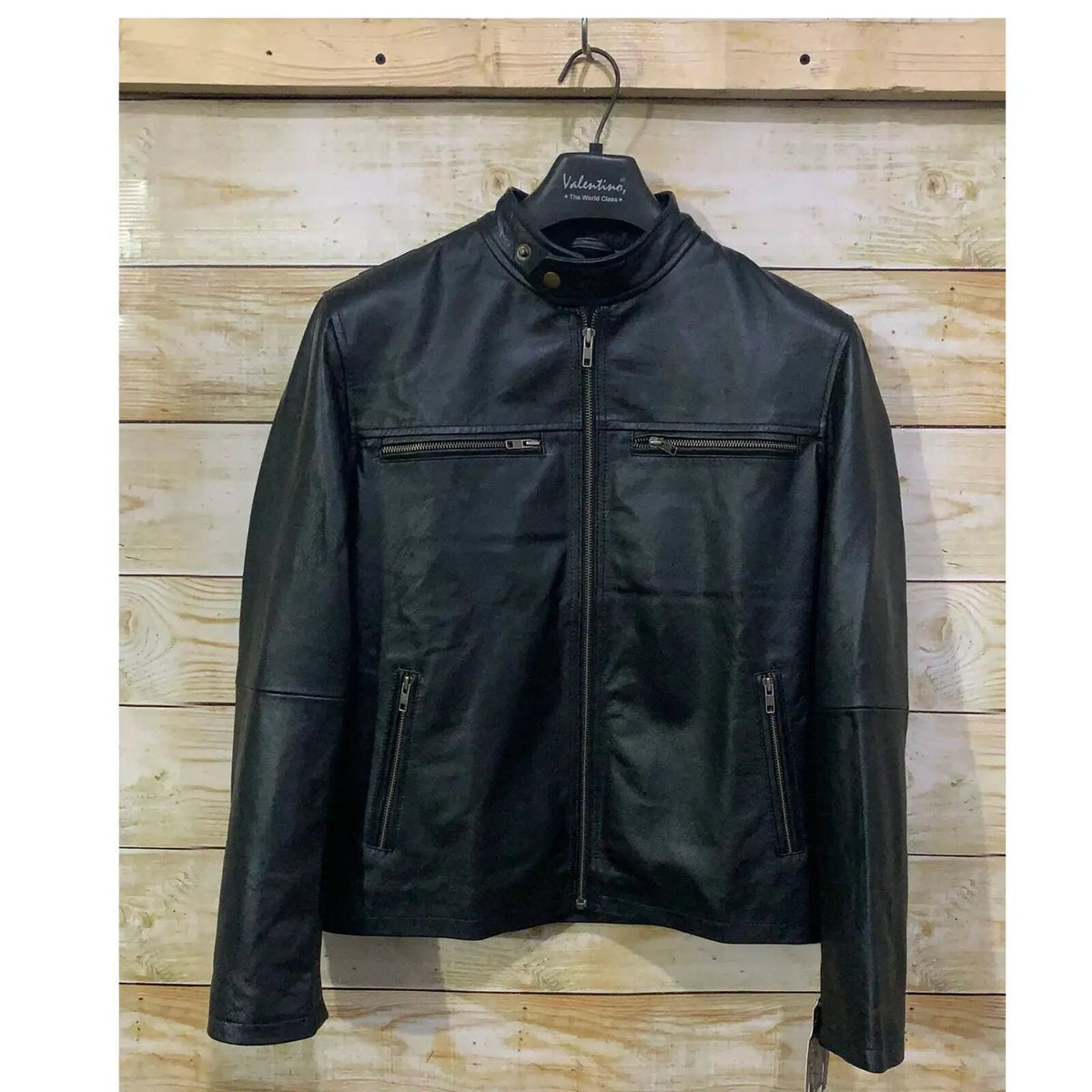 Men’s Premium Leather Motorcycle Jacket – Casual Real Leather Biker Jacket - Stylish Durable Outerwear