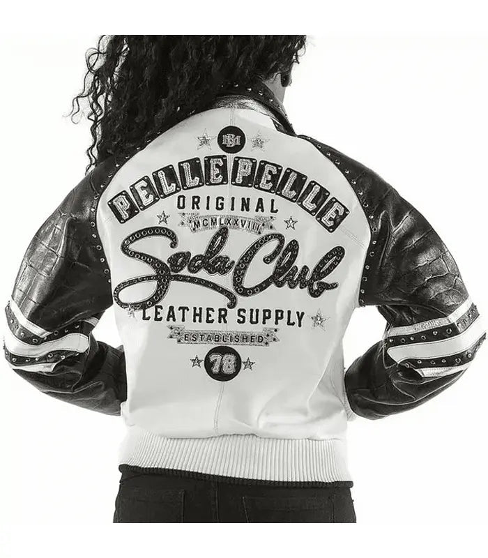 Women's Vintage Club 1978 Leather Jacket, back view
