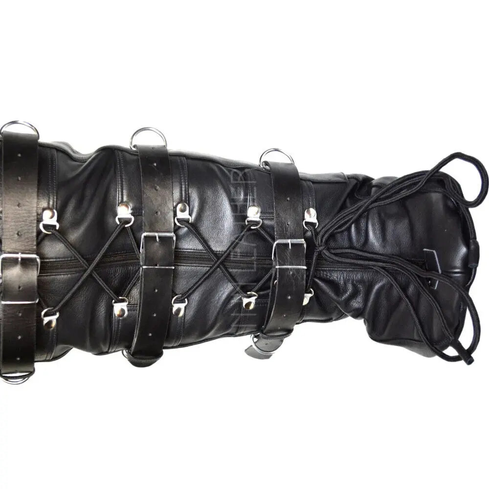 Cow leather Sleep Sack Bondage Body Bag Bdsm Mummy Seductive Restricted Bondage