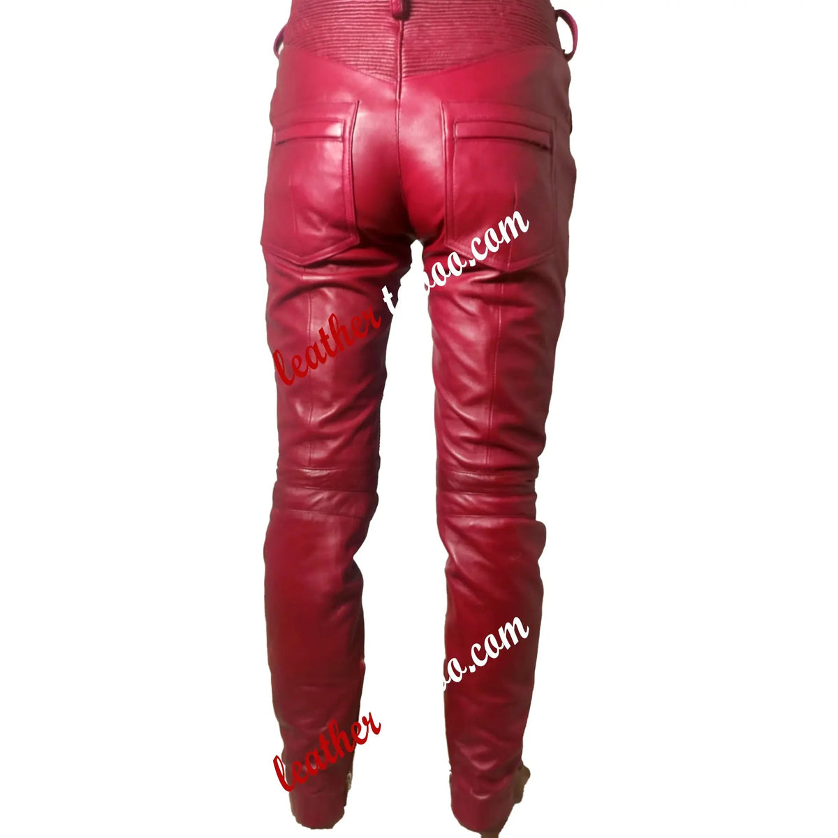 Men’s Genuine Lambskin Hot Style Pants Real Leather Night Club - Leather taboo