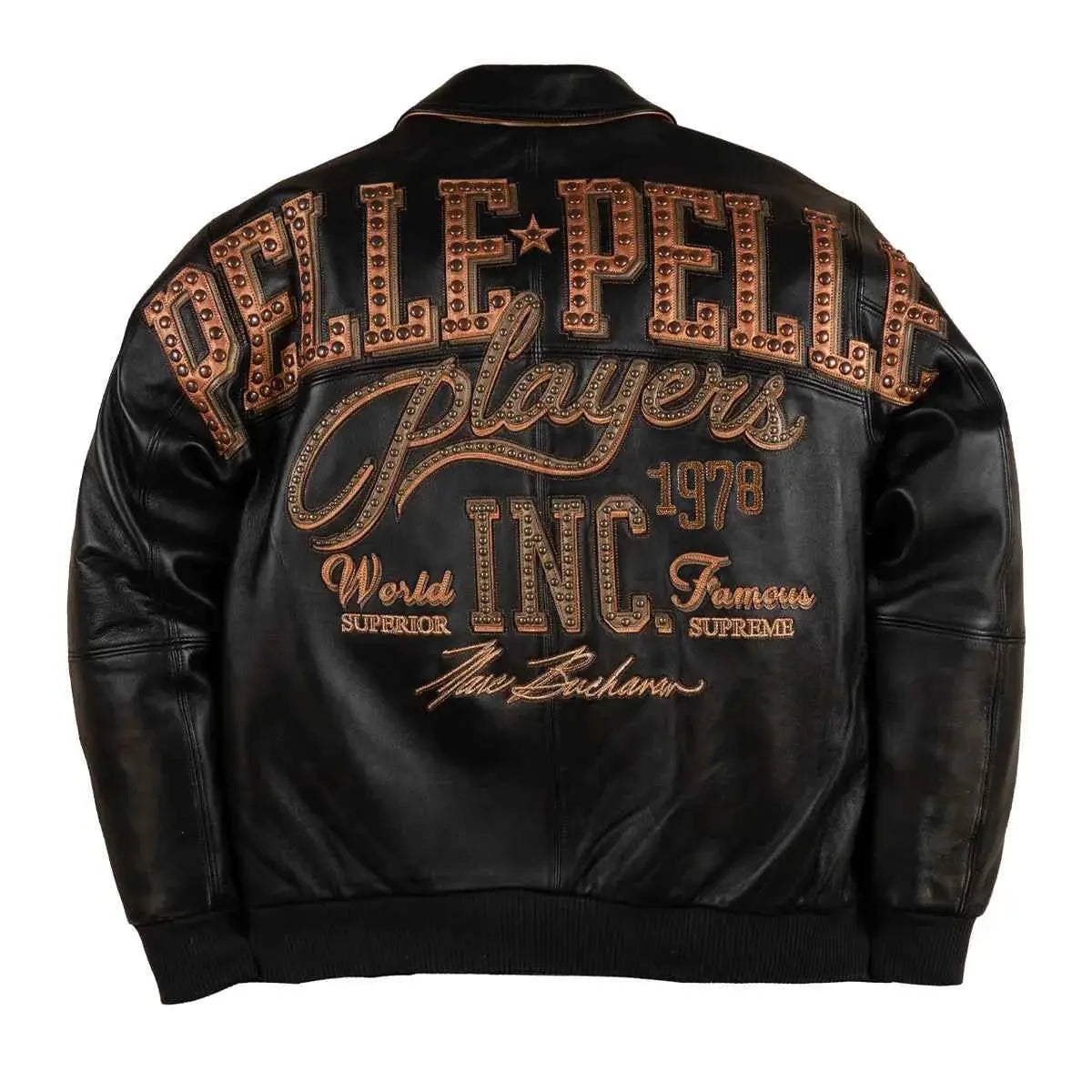 Players Inc Leather Jacket, back view