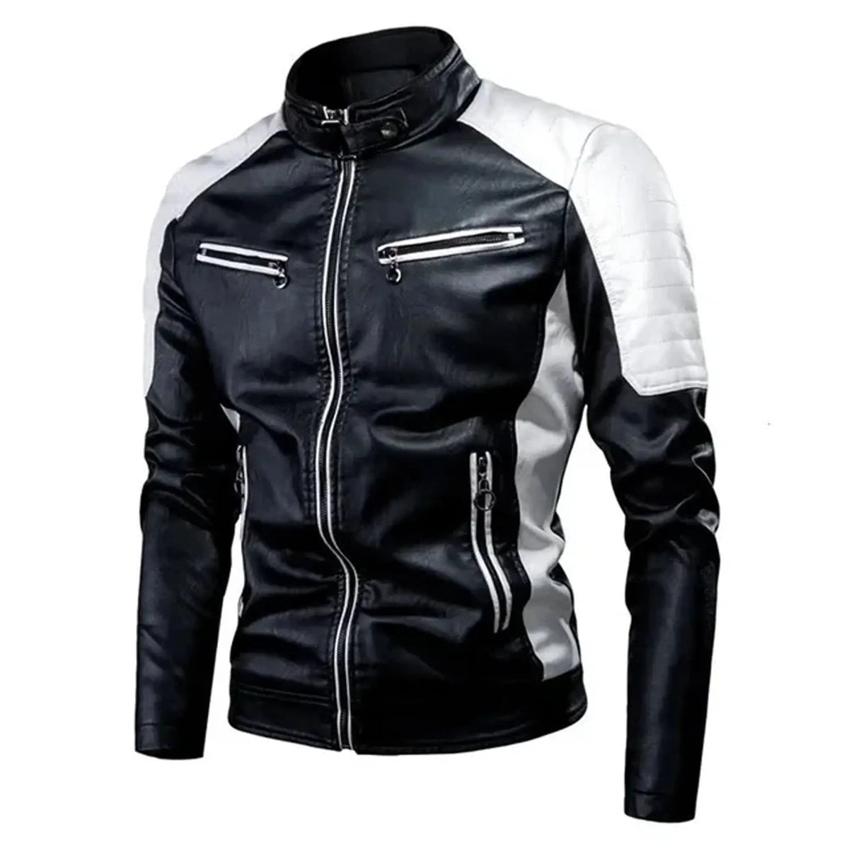 Back view men motorcycle leather jacket premium style HD