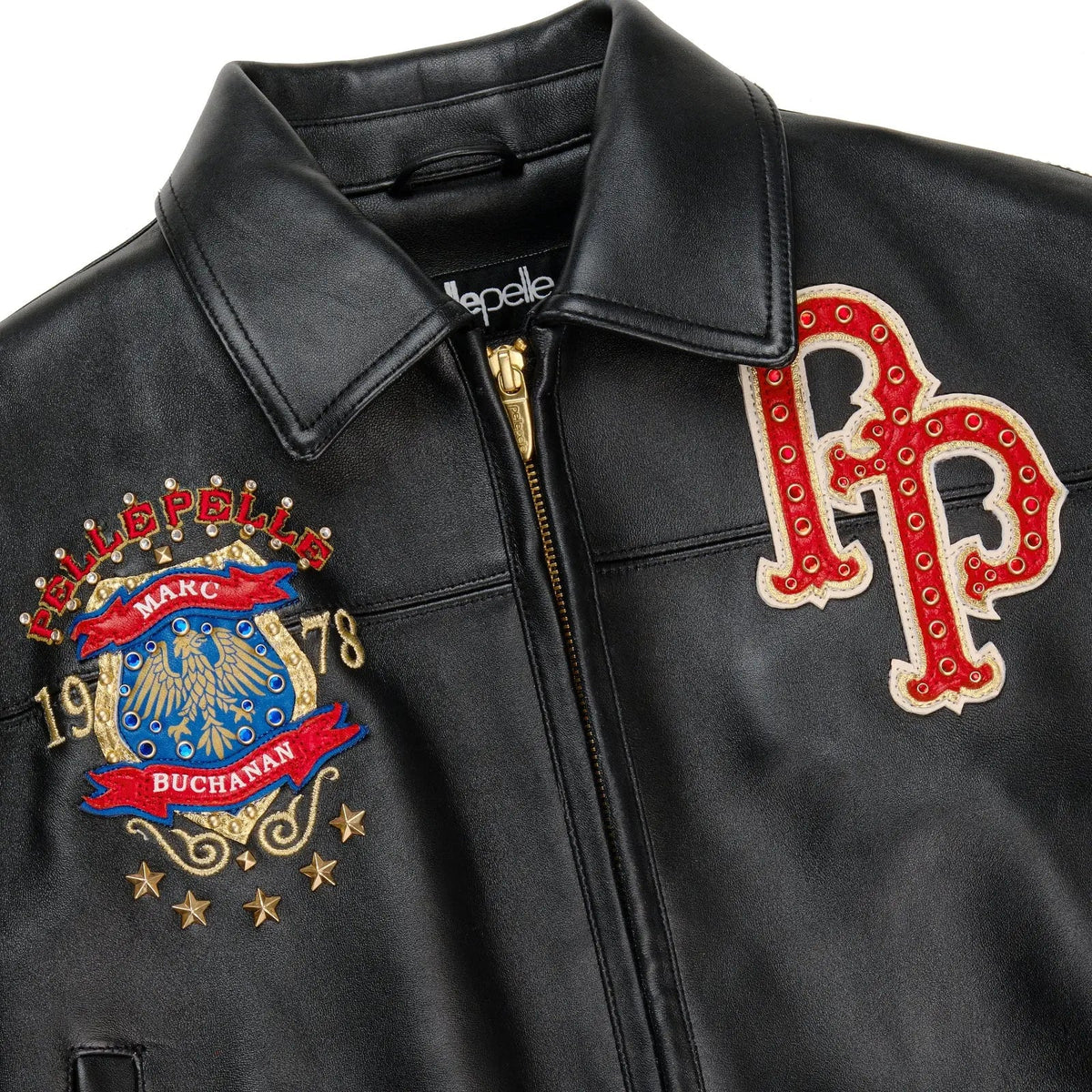 Women’s Black Premium Cowhide Leather Jacket, back view