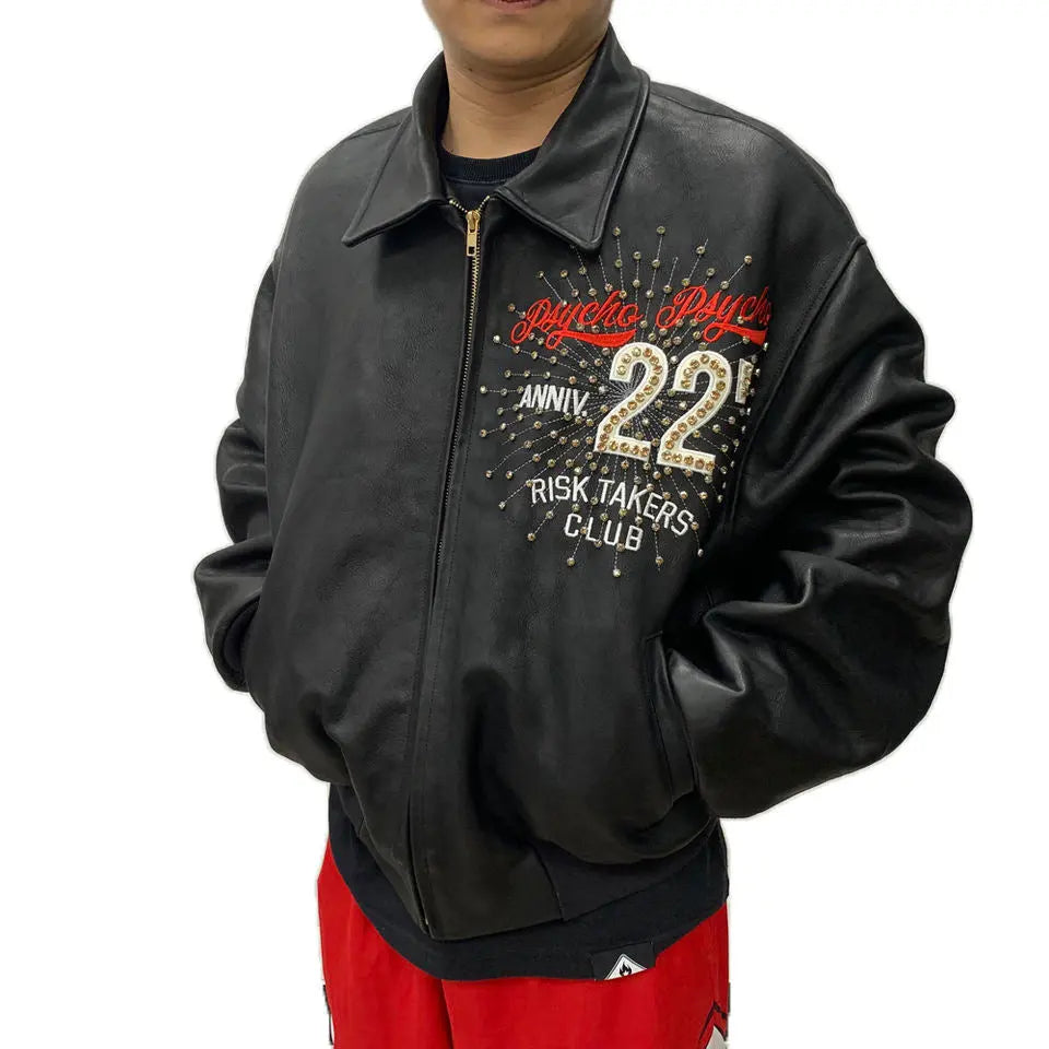 Genuine Leather Pelle Pelle Yellow Studded Jacket for Men leathertaboo.com