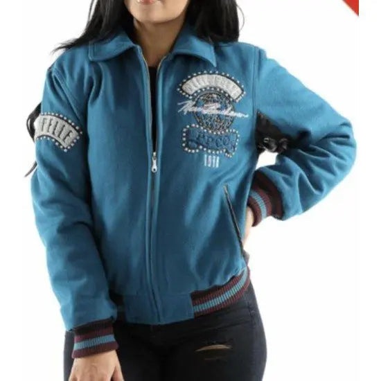 Vintage World Tour Style Women's Leather Jacket, back view