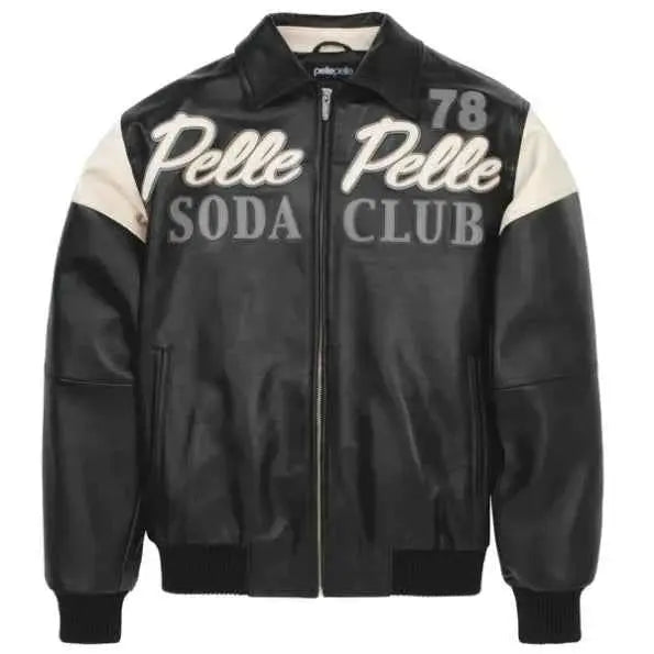 Best Custom Made Black Leather Jacket, back view