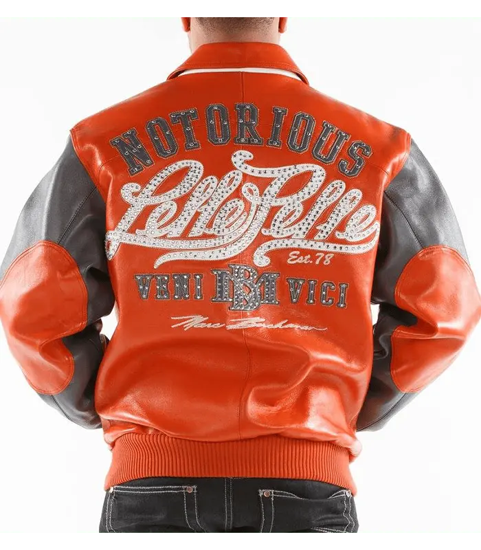 Notorious Men’s Pelle Pelle78 Marc Buchanan Orange Leather Jacket
