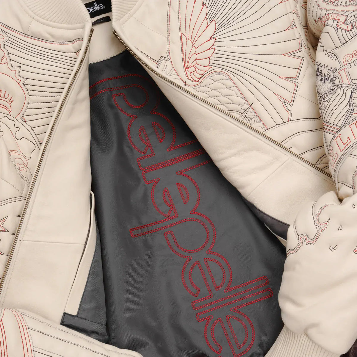 Premium America Quilted Leather Jacket, detail view 5