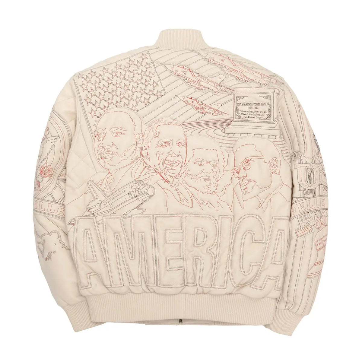 Premium America Quilted Leather Jacket, detail view 6
