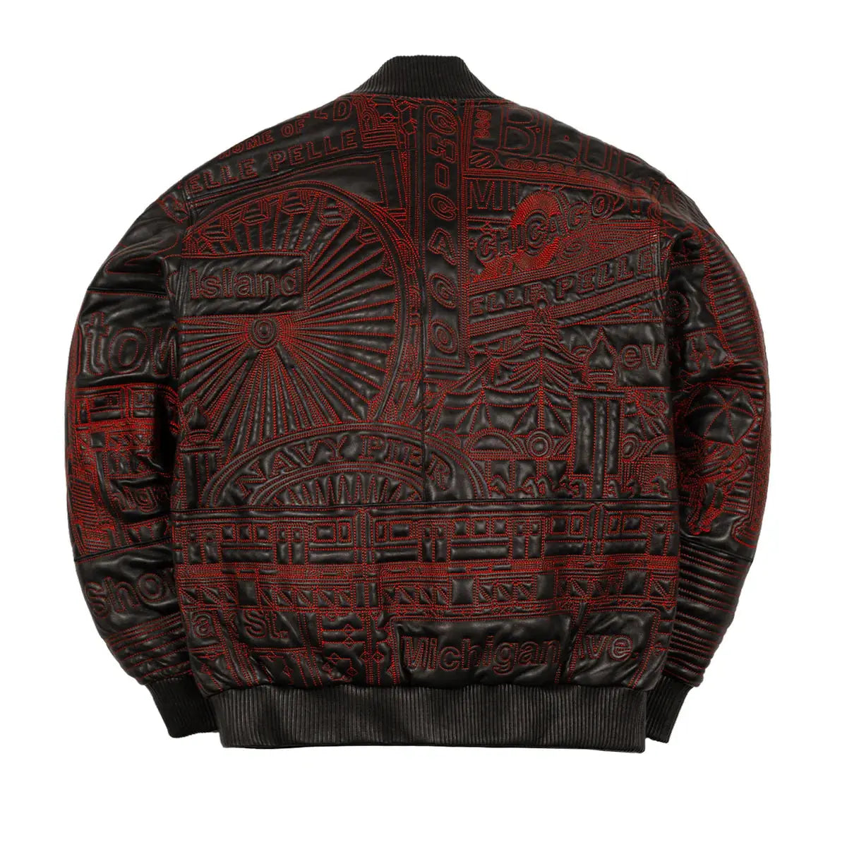 Chicago Quilted Leather Jacket, detail view 4