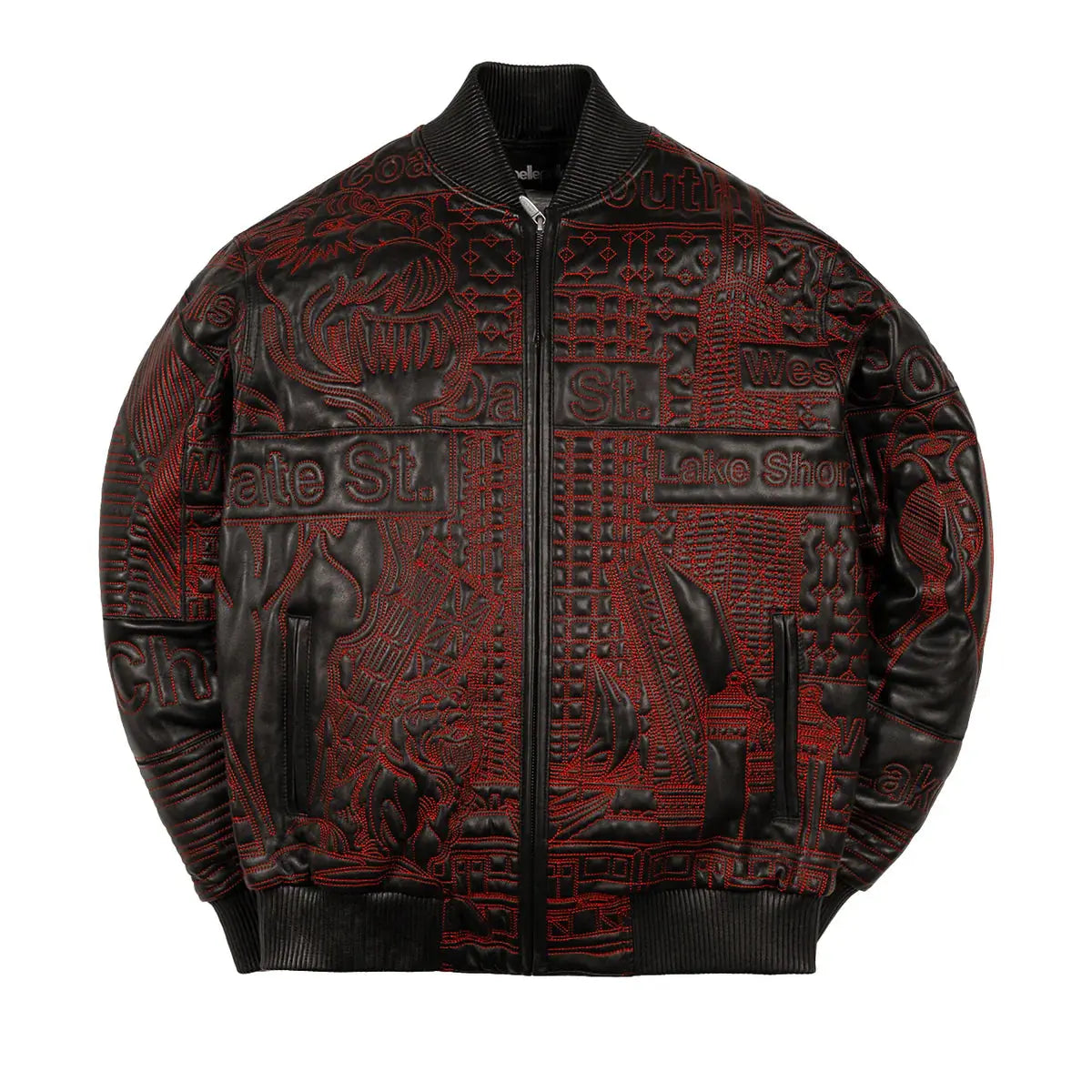 Chicago Quilted Leather Jacket, front view