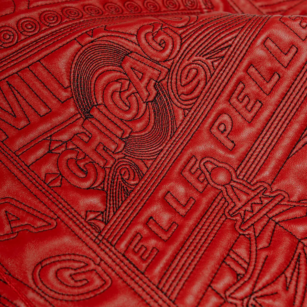 Chicago Quilted Leather Jacket, detail view 4