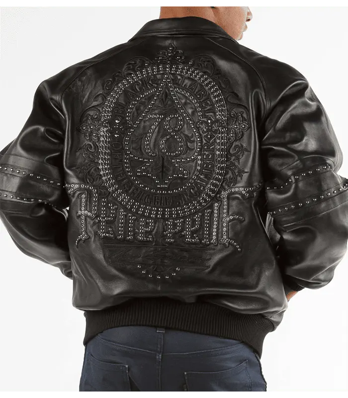 Highest Caliber Black Leather Jacket, front view
