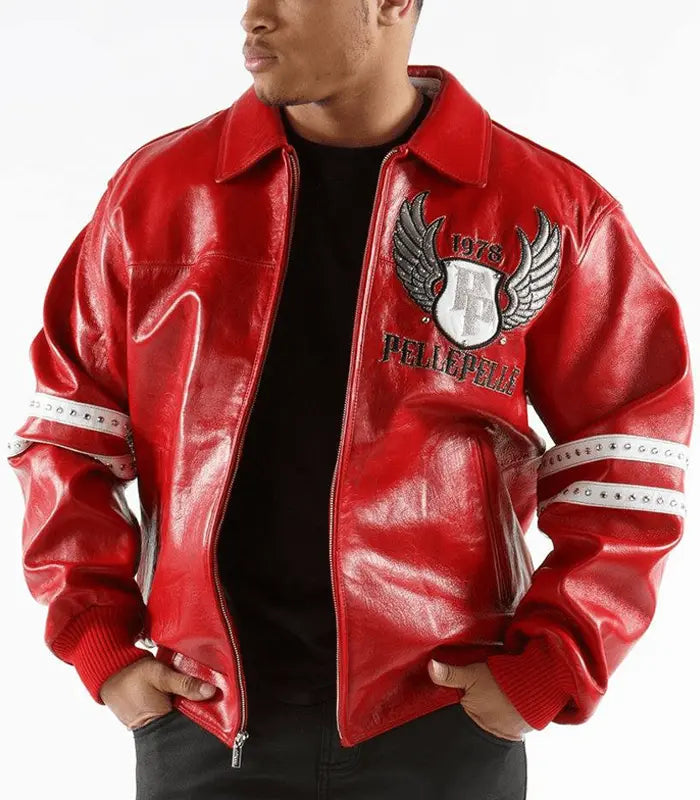 Legends Forever Red Leather Jacket, back view