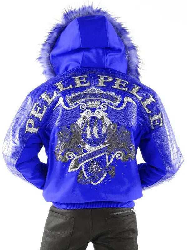 Pelle Pelle Mens 40th Anniversary Blue Jacket