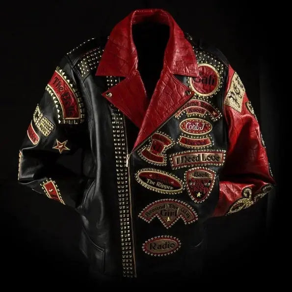 Black And Red Pelle Pelle LL Cool J Leather Jacket