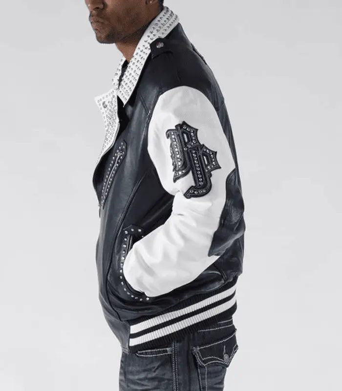 Pelle Pelle Varsity Biker Navy Plush Jacket