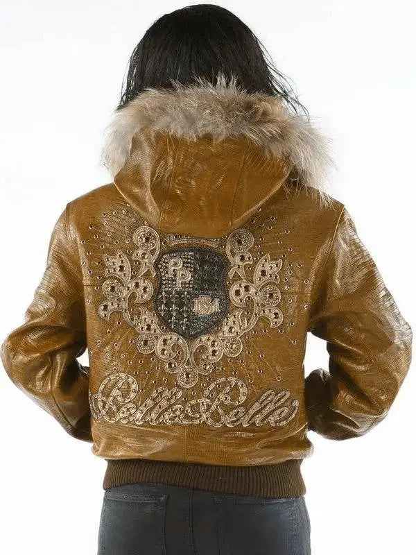 Women’s Original Brown Premium Cowhide Leather Jacket, front view