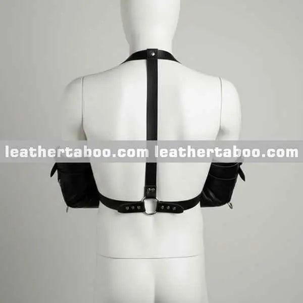 Premium Handmade Leather Arm Harness for Handbinders – back view