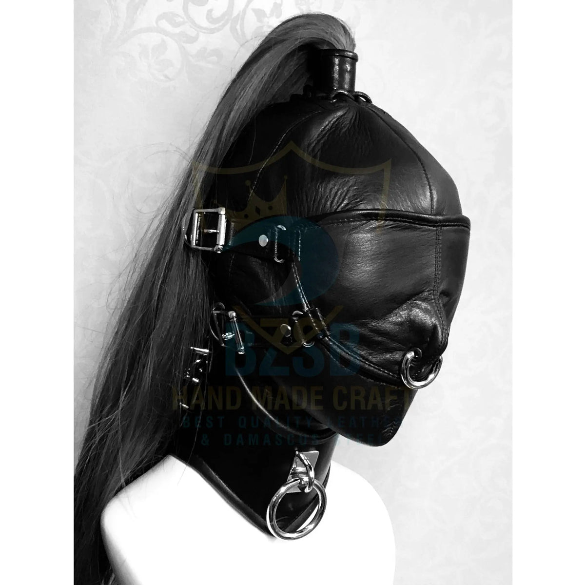 Premium cowhide leather hood by Leather Taboo