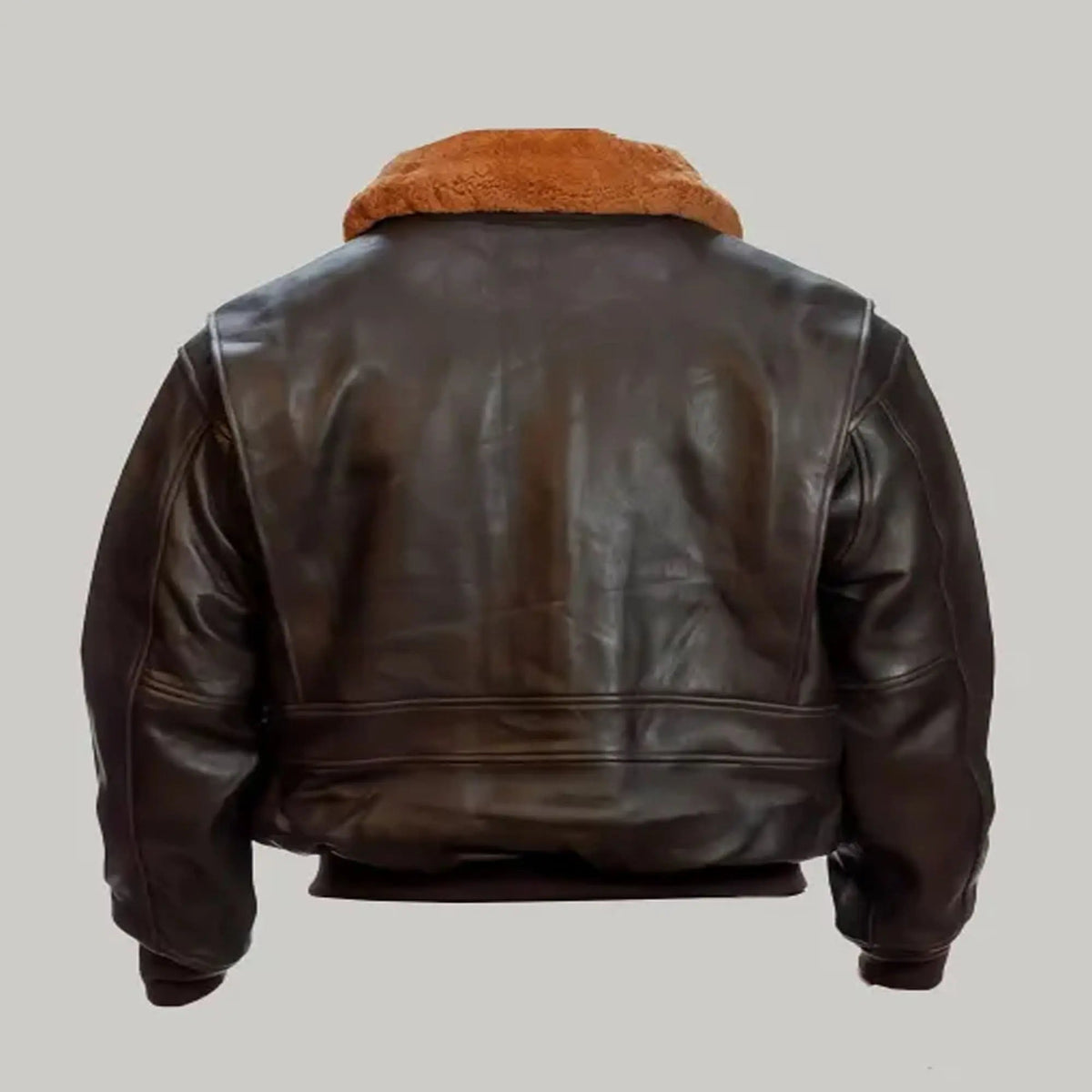 Women's Aviator Brown Leather Jacket, side view