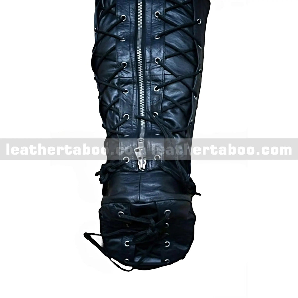 Premium Genuine Leather Hooded Sleep Sack – The Ultimate Bondage Experience - Leather taboo