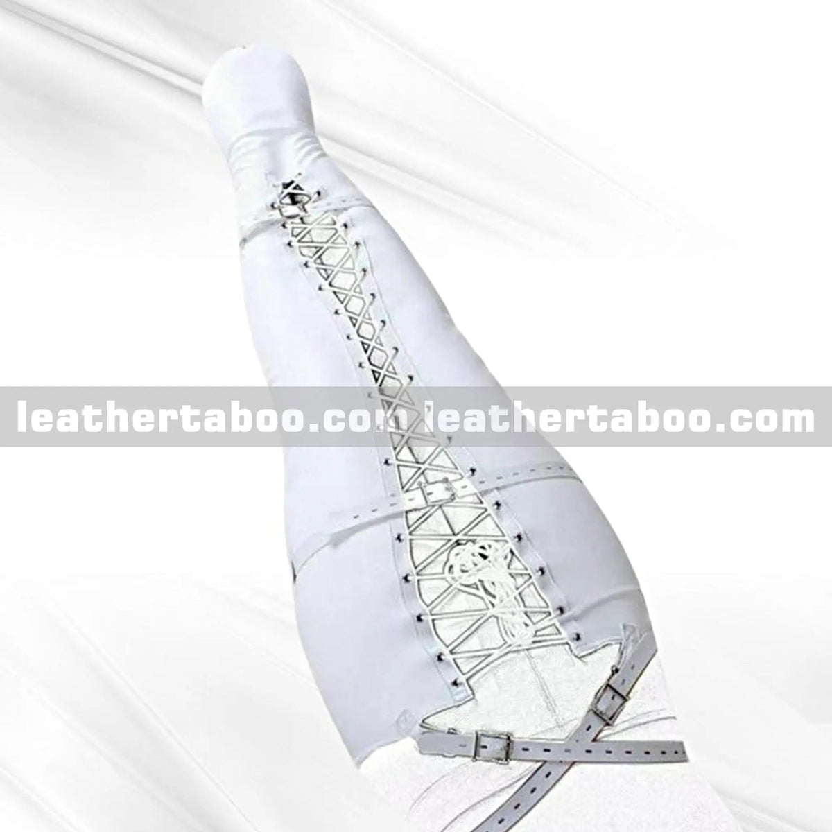 Leather Mummy Bag with Mermaid Leg Binder Body Harness Restraints – Full Body Bondage Suit - Leather taboo
