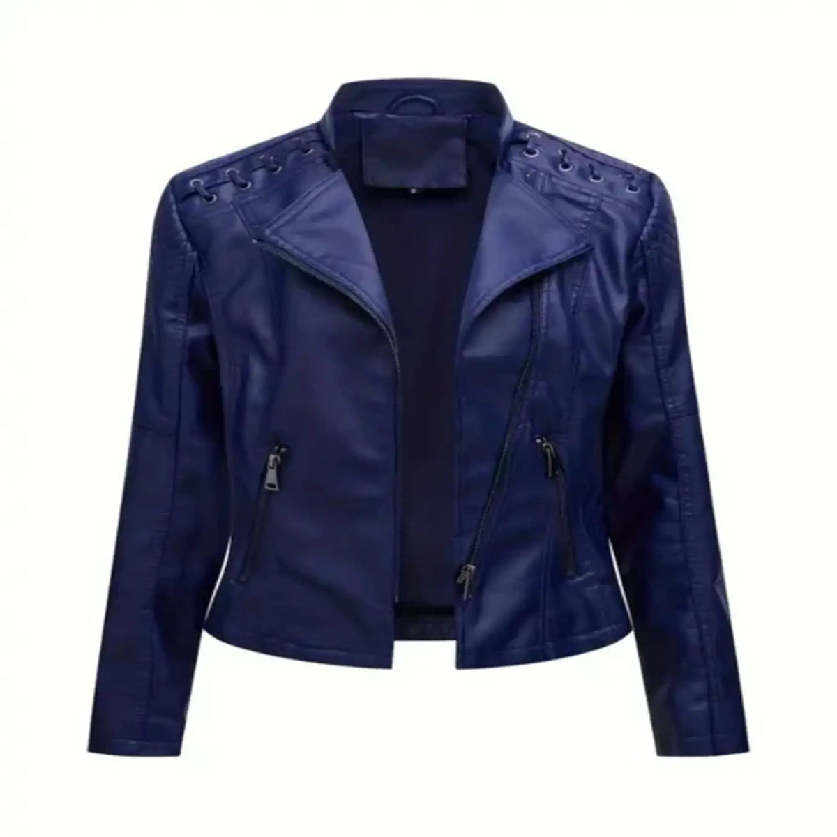 Women’s genuine leather Motorcycle Jacket, front view