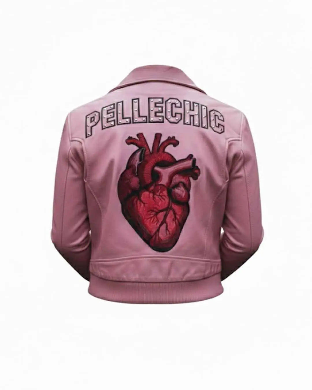 Pulse of Passion Dusty Pink Leather Bomber, front view