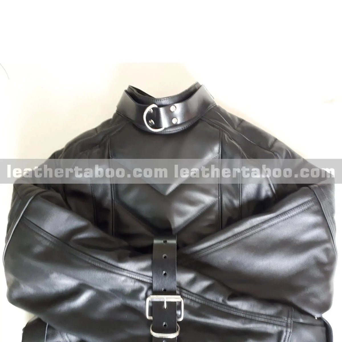 Embrace-the-Madness-Leathertaboo-s-Black-Leather-Straitjacket-for-Cosplay-and-Roleplay leather taboo