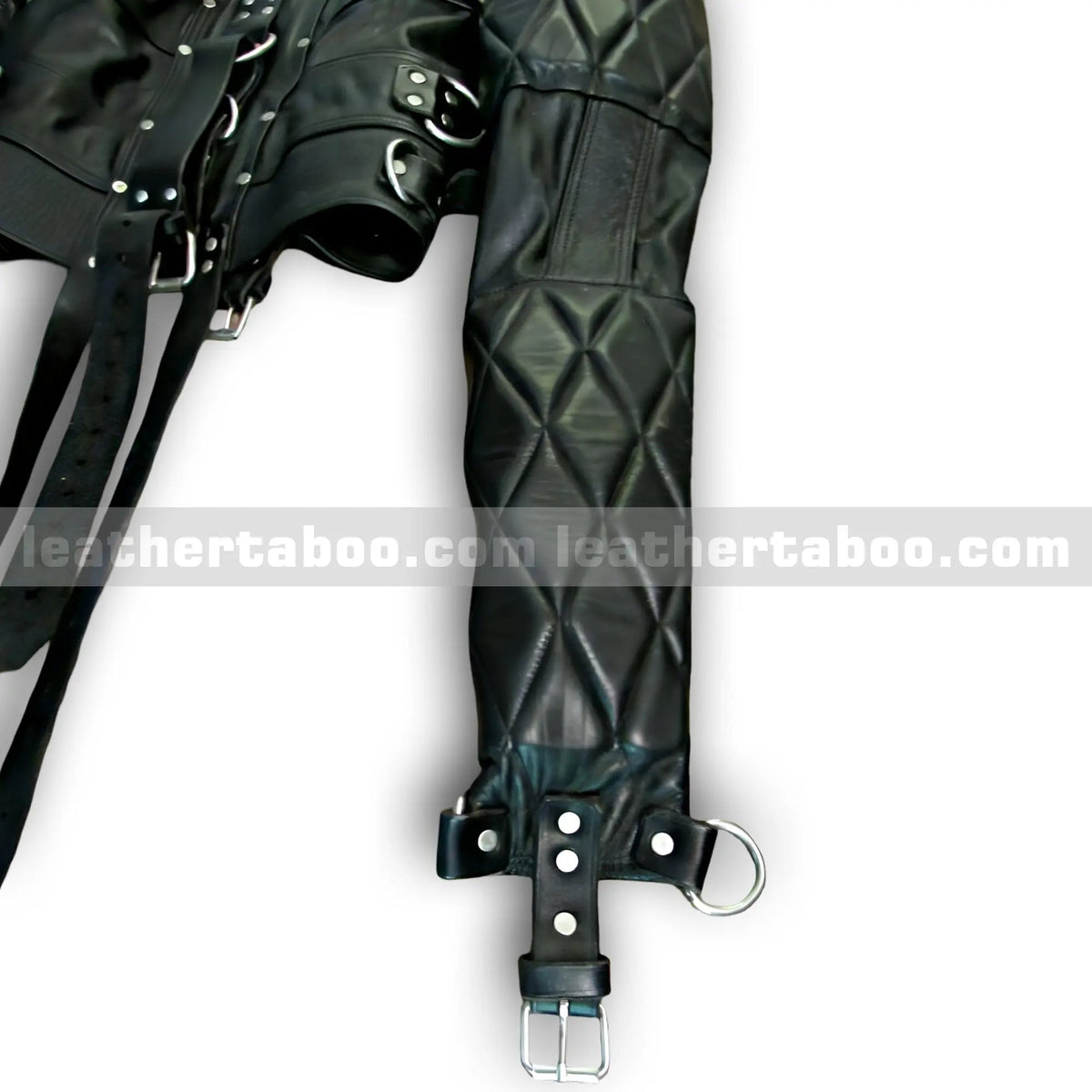 Premium Cowhide Leather Restraint Jacket for Men - Leather taboo