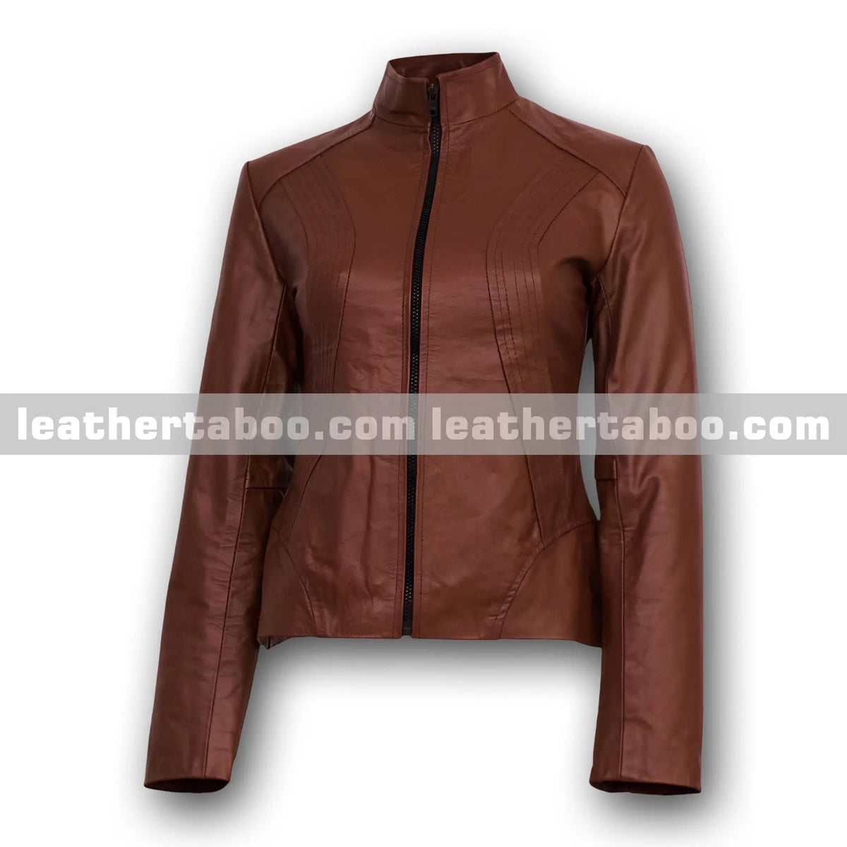 Premium Women’s Sheepskin Leather Jacket, front view 2