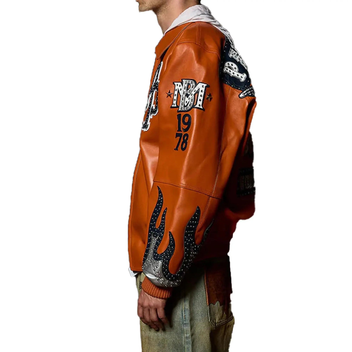 World Famous Genuine Plush Leather Jacket, back view