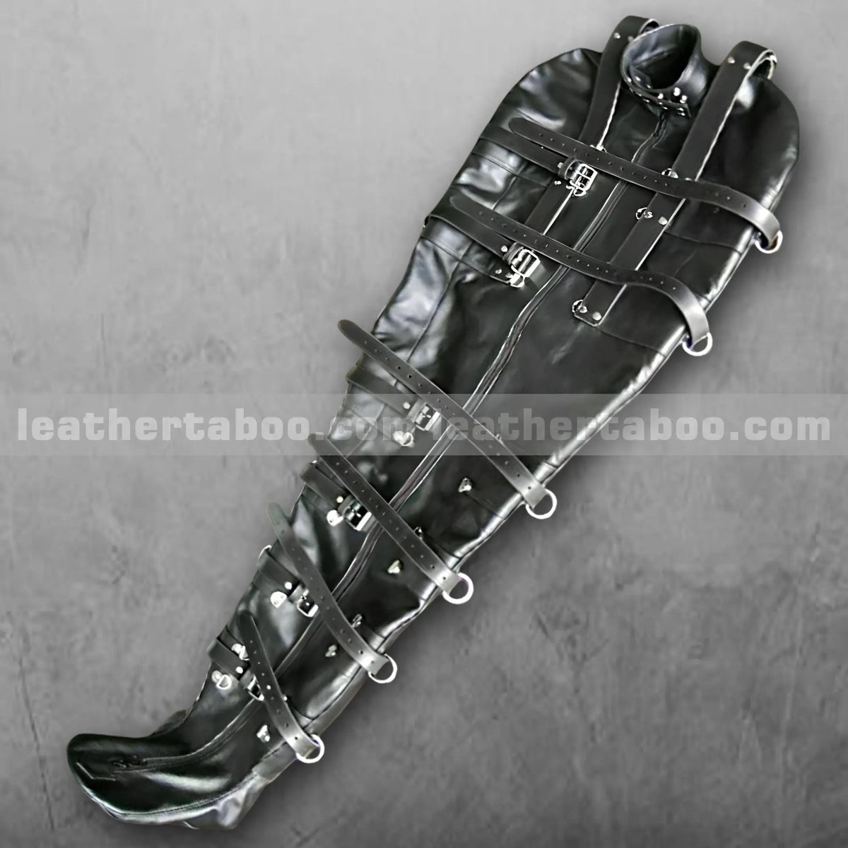 Premium Cowhide Leather Costume Prop with Buckle Strap Detail – Full-Length Theater Sack Accessory - Leather taboo