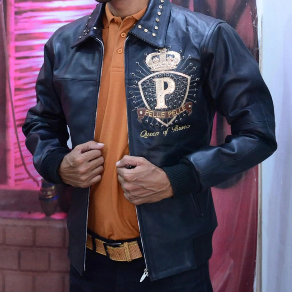 Greatest Of All Time Real Leather Jacket, back view
